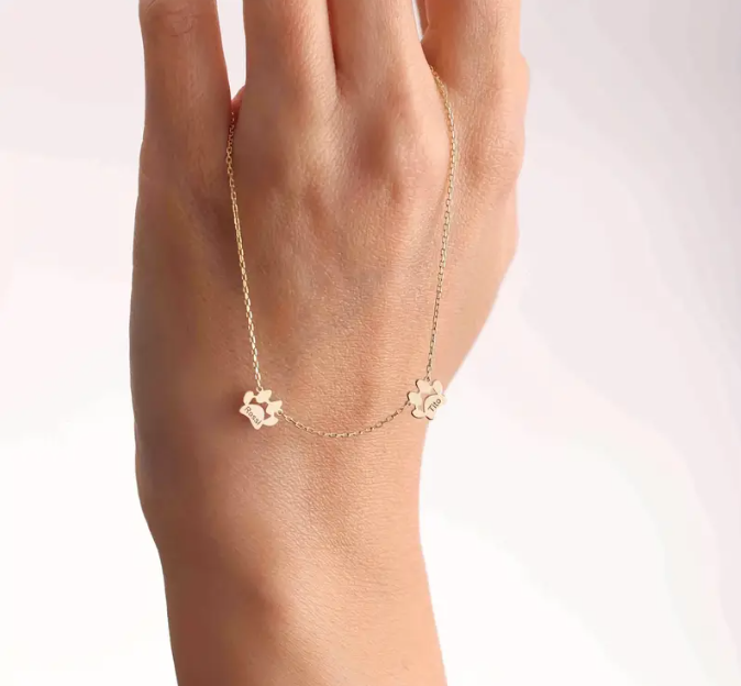 PG07 - 18K Gold Plated Petite Paw Print Necklace