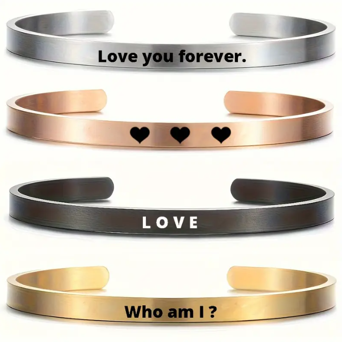 PG13 - Personalized Engraved Cuff Bracelet