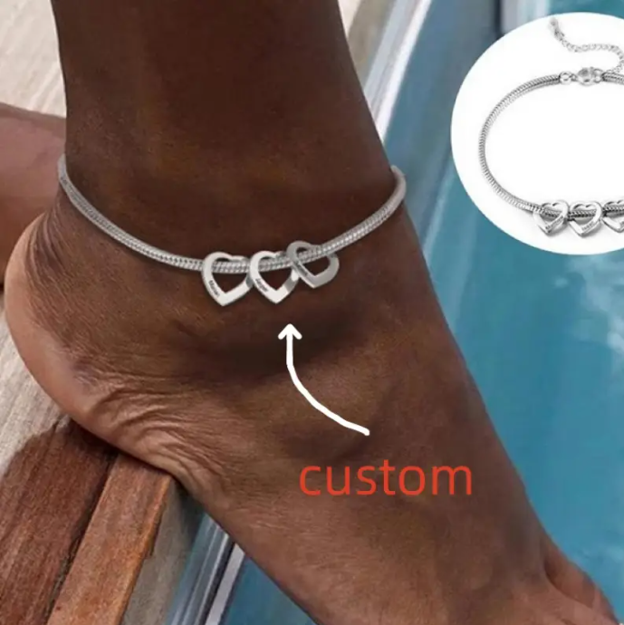 PG23 - Personalized Hearts Bracelet/Anklet