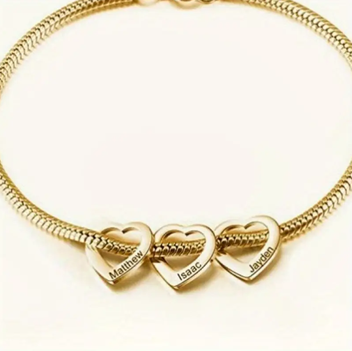 PG23 - Personalized Hearts Bracelet/Anklet