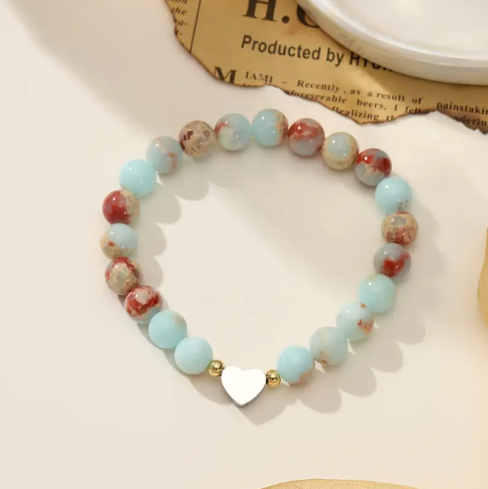 PG26 - Personalized Boho Vintage Style Stretch Bracelet