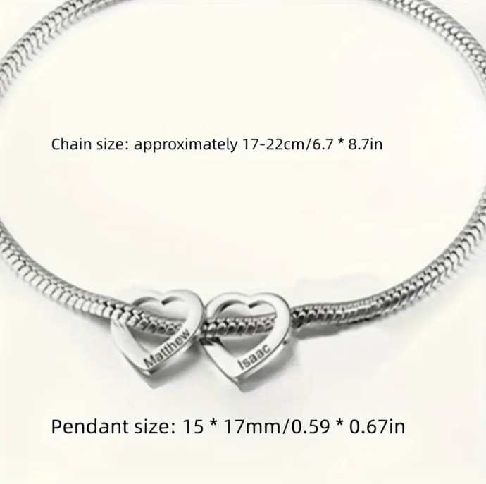 PG23 - Personalized Hearts Bracelet/Anklet